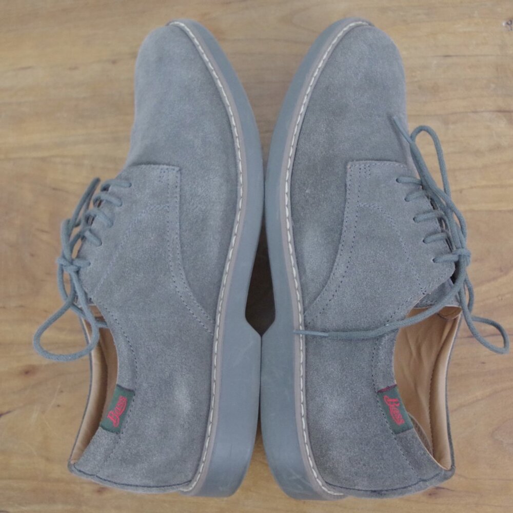 Bass Pasadena Grey Suede Derby Shoes Size 8 - Picture 5 of 8